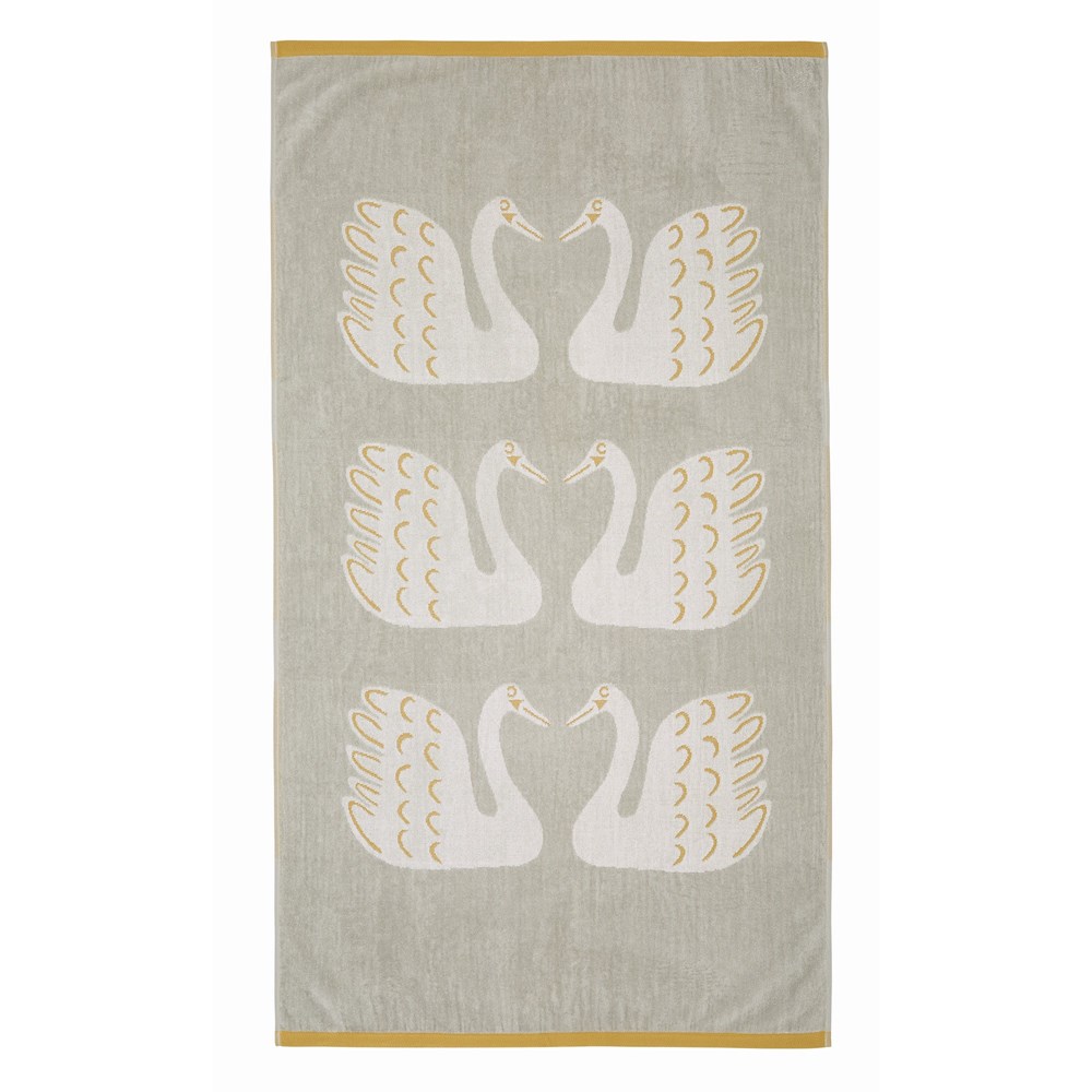 Swim Swan Swan Towels by Scion in Pebble Grey